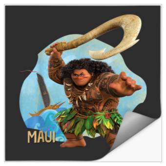 Discover Disneyss Moana 2 Action Pose Maui With Fish Hook Stickers