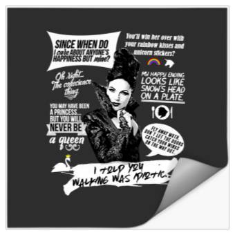 Discover Day Gift For Evil Queen Regina Mills Quotes Ouat   SALE!! : Disney Villains Maleficent , Maleficent Gift S-5XL Stickers