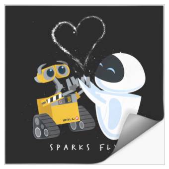 Discover Disney Pixar Wall-E Eve Heart Sparks Fly Hoodie Stickers