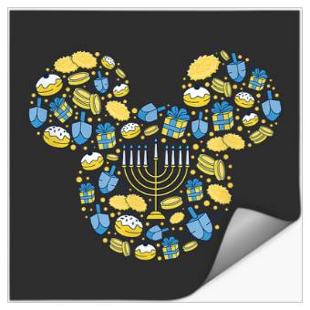 Discover Disney Mickey Mouse Icon Hanukkah Chanukah Dreid Stickers