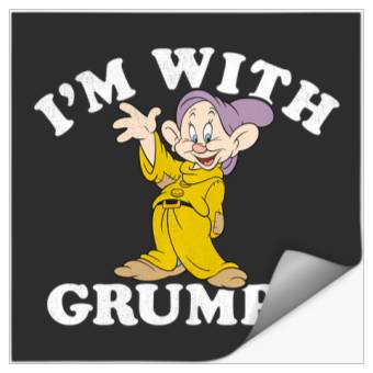 Discover Disney Snow White The Seven Dwarfs Dopey I'M With Grumpy Stickers