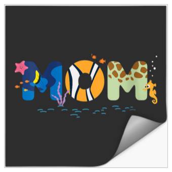 Discover Womens Disney and Pixar’s Finding Nemo Mom Mother’s Day Birthday V-Neck Stickers