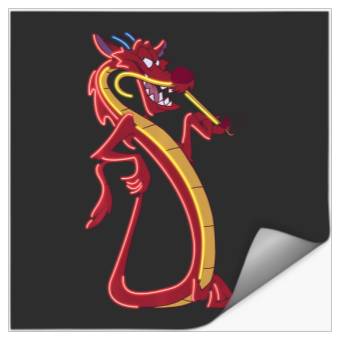 Discover Disney Mulan Mushu Neon Accent Portrait Stickers