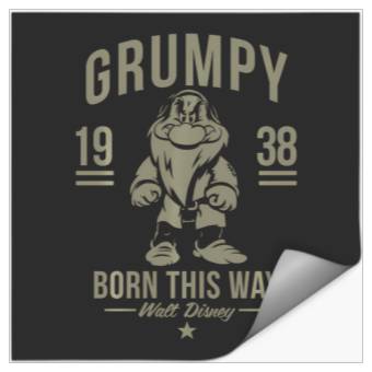 Discover Disney Snow White Grumpy Born This Way 1938 Stickers
