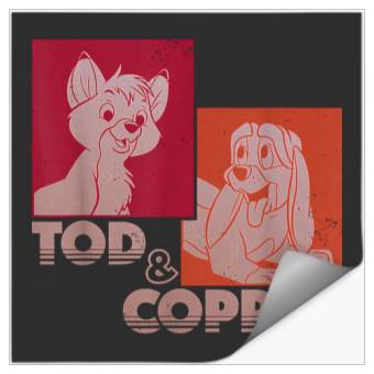 Discover Disney The Fox and the Hound Tod & Copper Retro Stickers