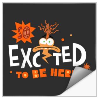 Discover Disney Inside Out 2 So Excited To Be Here Anxiety Logo Stickers