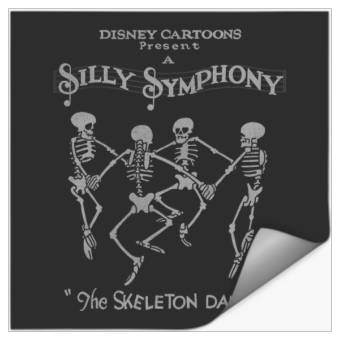 Discover Disney Silly Symphonies The Skeleton Dance Cartoon Logo Stickers