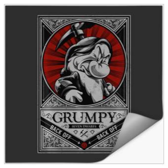Discover Disney Grumpy Grumpster Dwarf Stickers