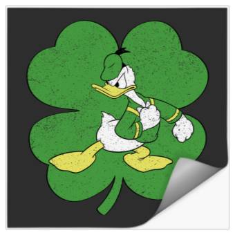 Discover Disney Donald Duck Retro Shamrock St. Patrick's Day Long Sleeve Stickers