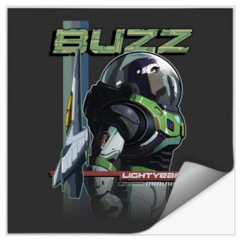 Discover Disney Pixar-Pixar Lightyear Buzz Epic Heroic Side Shot Retro Epic Stickers