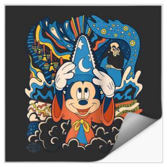 Discover Disney Fantasia Mickey Mouse Sorcerer’s Apprentice Retro Raglan Baseball Tee Stickers
