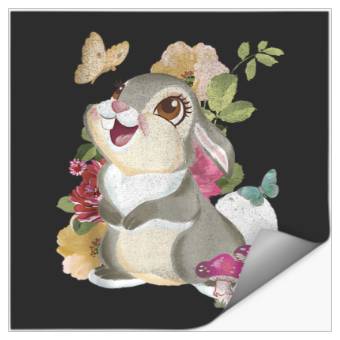 Discover Disney Bambi Thumper Vintage Floral Portrait Tank Top Stickers