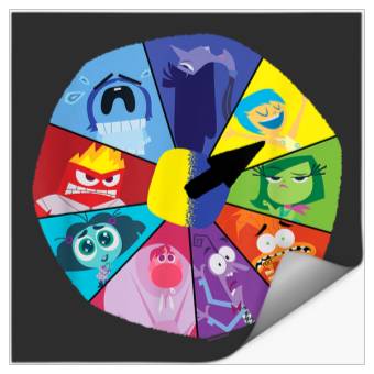 Discover Disneyss And Pixarss Inside Out 2 Emotions Wheel Mood Clock Stickers