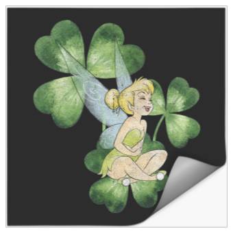 Discover Disney Peter Pan St. Patrick's Day Tinker Bell Clover Retro Stickers