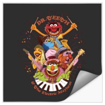 Discover Disney The Muppets Dr Teeth Electric Mayhem Keyboard Band Stickers