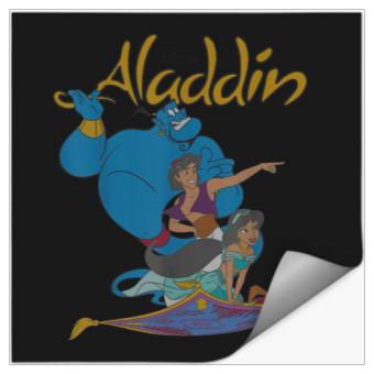 Discover Disney Aladdin  Group Shot Logo Stickers