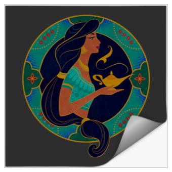 Discover Disney Princess Jasmine Modern Art Deco Style Stickers