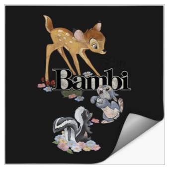 Discover Disney Bambi Classic Group Shot Title Logo Stickers