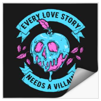 Discover Disney Villains Valentine'S Day Love Story Poison Apple Logo Stickers
