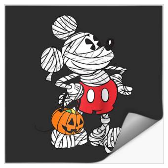 Discover Disney Retro Mickey Mouse Mummy Halloween Raglan Baseball Tee Stickers