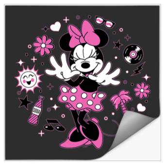 Discover Disney Minnie Mouse Retro Vinyl Summer Stickers