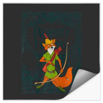 Discover Disney Robin Hood Retro Vintage Distressed Premium Stickers