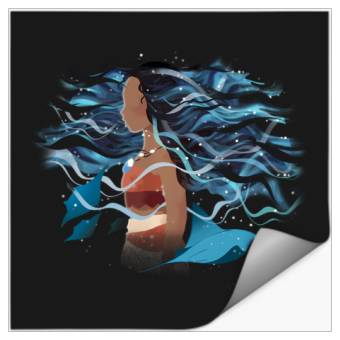 Discover Disney Moana Faceless Side Profile Sketch Stickers