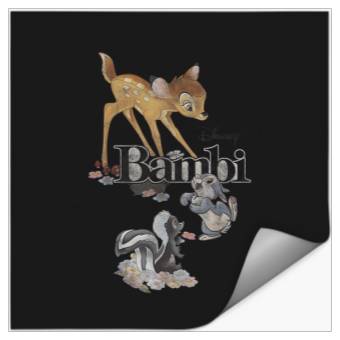 Discover Disney Bambi Classic Group Shot Title Logo Stickers