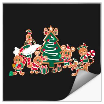 Discover Disney Mickey & Pals Gingerbread Cookies and Christmas Tree Tank Top Stickers