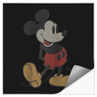 Discover Disney Classic Mickey Mouse Pose Raglan Baseball Stickers