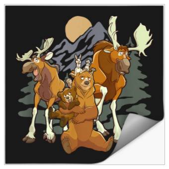 Discover Disney Brother Bear Moose Bear Midnight Mountain Stickers