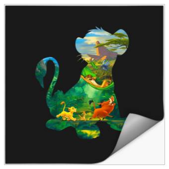 Discover Disney Lion King Simba Silhouette Graphic TShirt Stickers