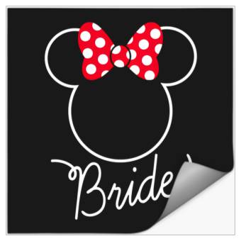 Discover Disney Minnie Mouse Bow Bride Wedding Stickers