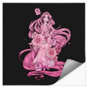Discover Disney Tangled Pink Tonal Rapunzel Portrait Stickers