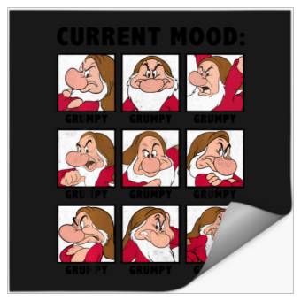Discover Disney Snow White Current Mood Always Grumpy Stickers
