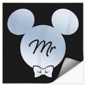 Discover Disneyss Wedding Matching Mickey Bow Tie Husband Groom Mr Stickers