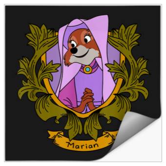 Discover Disneyss Robin Hood Marian Vintages Floral Portrait Stickers