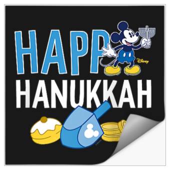 Discover Disney - Mickey Happy Hanukkah Raglan Baseball Tee Stickers