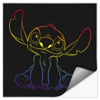 Discover Disney Lilo Stitch Pride Stitch Sitting Outline Stickers