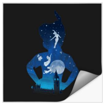 Discover Disney Peter Pan Midnight London Flight Silhouet Stickers
