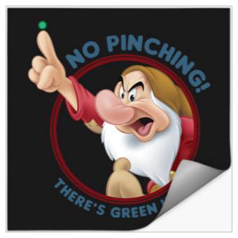 Discover Disney Snow White St. Patrick's Day Grumpy No Pinching! Stickers