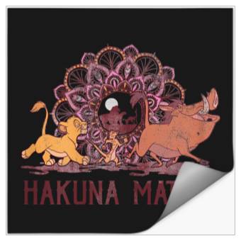 Discover Disneyss Lion King Hakuna Matata Henna Group shots Portrait Stickers