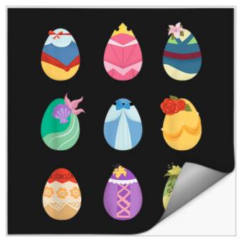 Discover Disney Princess Easter Spring Nine Decorated Eas Stickers