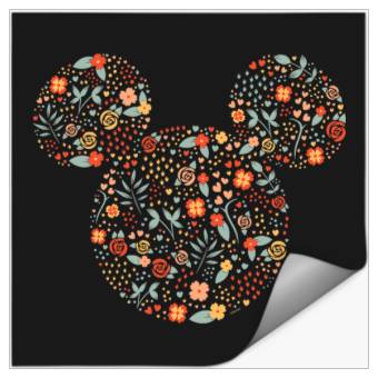 Discover Disney Mickey Mouse Spring Head Icon Springtime Stickers