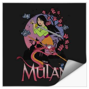 Discover Disney Mulan Warrior Stance Sunset Stickers