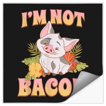 Discover Disneyss Moana 2 Pua I'm Not Bacon Tropical Panel Stickers