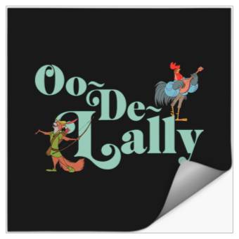 Discover Disney Robin Hood Oo-De-Lally Iconic Quote Chest Text Logo Stickers