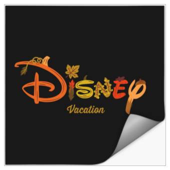 Discover Disney Autumn Fill Logo Fall Trip Vacation Stickers