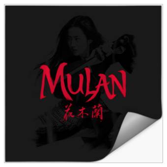 Discover Disney Mulan Live Action Mulan Action Pose Logo Red Stickers