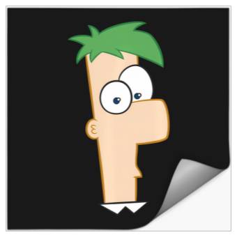 Discover Disney Phineas And Ferb Large Ferb Face Stickers